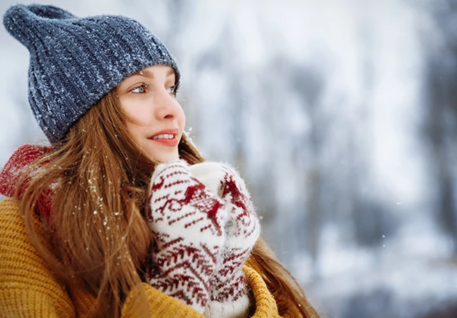 Haut im Winter